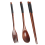 6X Wooden Flatware Set, Portable Set Chopsticks Spoon Fork Tableware D 4