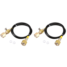 Adaptador de carga para estación de recarga de tanque de O2 (2 unidades) con manguera de 1,5 m y 1,5 m