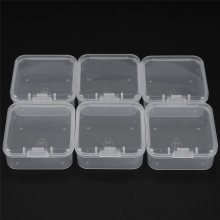 Mini doorzichtige plastic opbergdoos (120 stuks) voor het verzamelen van kleine voorwerpen,