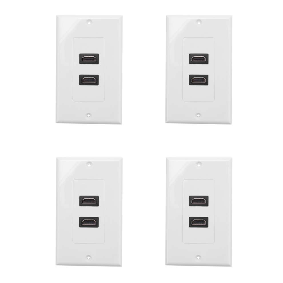 Presa Di Corrente A Parete Con Piastra Frontale A 2 Porte 4X 1080P, Presa Di Corrente Con Accoppiatore Di Copertura Hot