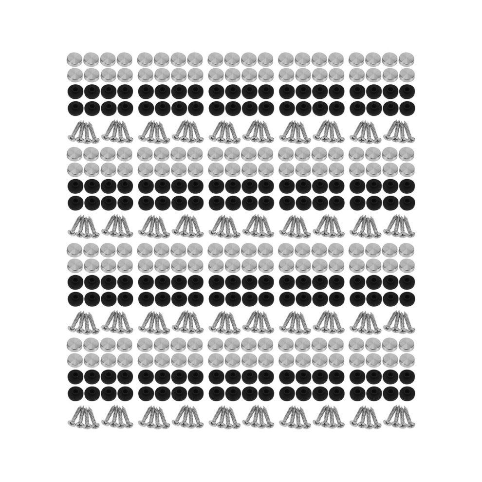 160 Pcs 14Mm Dia Stainless Steel Decorative Mirror Screw Cap Nails 4854049588441