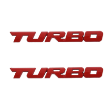2X TURBO Universel Voiture Moto Auto 3D Métal Emblème Badge Autocollant Sti