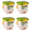 Lot de 4 poubelles à compost de 12 L en polypropylène aéré et recyclable, fabriquées à la main. 2