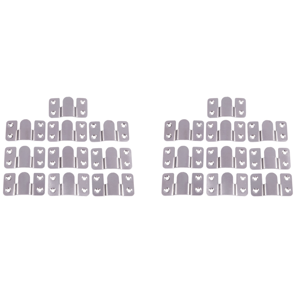 Furniture Sectional Interlock Style Sofa Connector 20Pcs Silver Tone 4854049591540