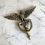 2X Antike Türklopfer Adler Kopf für Front Home Decor Ring Möbel 8
