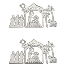 2X Μήτρες κοπής, Πρότυπο στένσιλ, Scrapbooking, Ανάγλυφη μηχανή στένσιλ