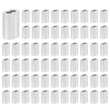 Juego de 600 casquillos para cables de 1/16 de pulgada, manguito de engarce de aleación de aluminio