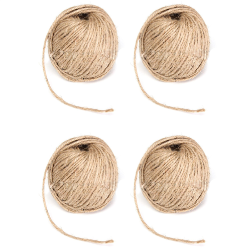 4 Pcs 3MM Dicken Braunen Rustikalen Bindfäden Hessischen String Schnur Seil für Hand C 1
