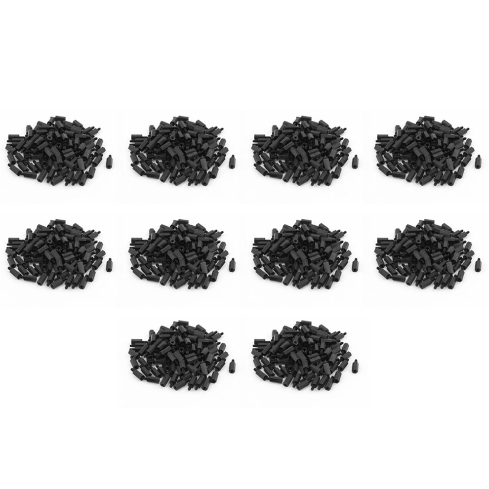 1000Pcs M3 12Mm+6Mm Nylon Spacer Hex Stand-Off Pillar For Motherboard 4854049590598