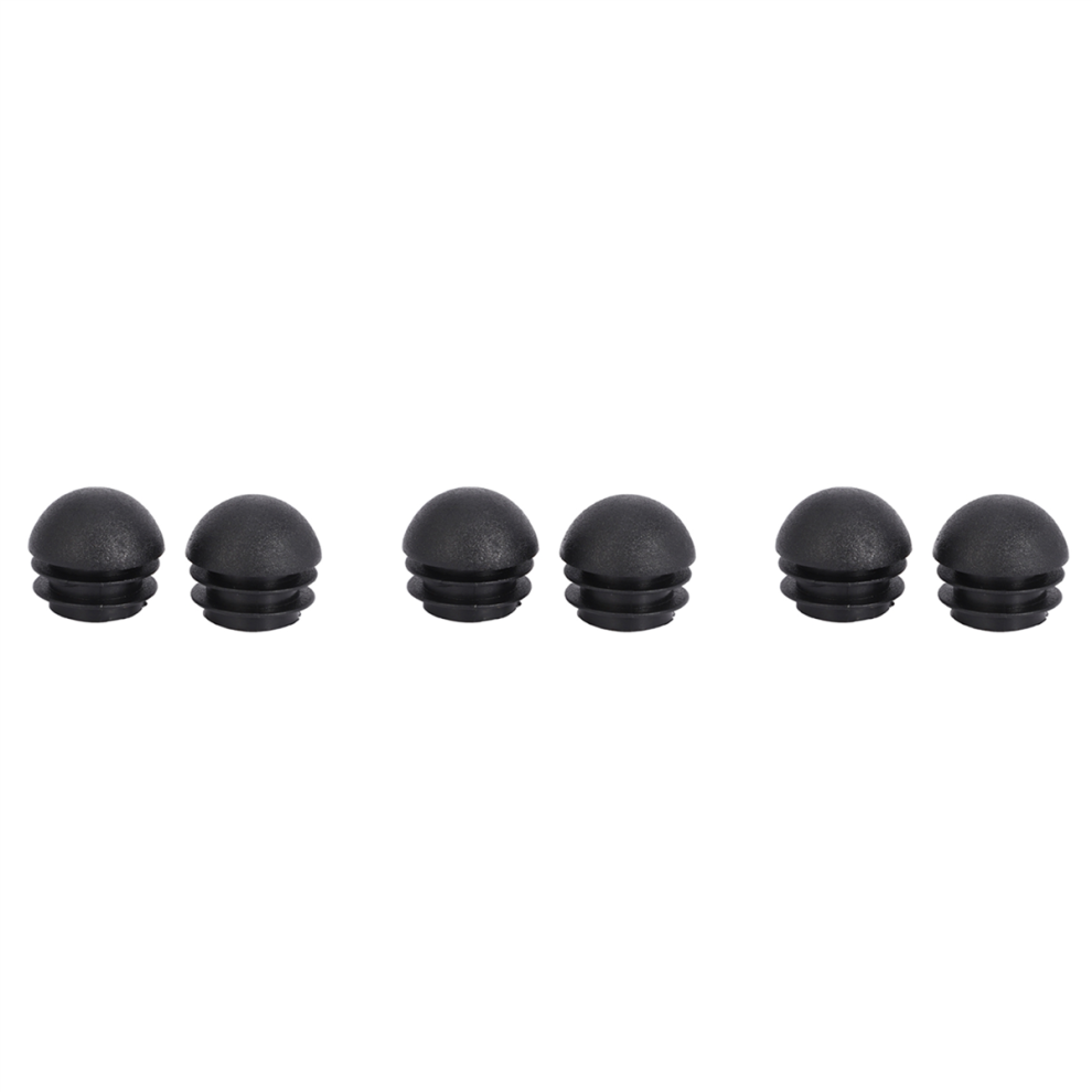 6 Pcs 25Mm Dia Plastic Round Tube Inserts End Blanking Caps Black 4854049590536