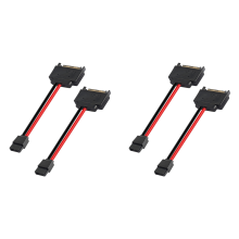 4 stuks 15-pins mannelijke naar 6-pins kabel 15-pins 6-pins stroomadapter voor notebook CDRO