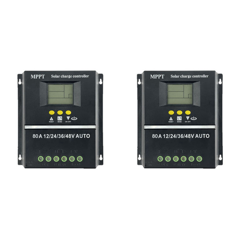 2X 80A Mppt/Pwm Solar Charge Controller 12V/24V/36V/48V Auto Tools Pv 4854049590840