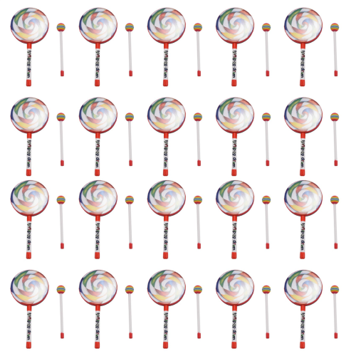 20X Παιδικό Κρουστό Τύμπανο Lollipop, 6 ιντσών 1