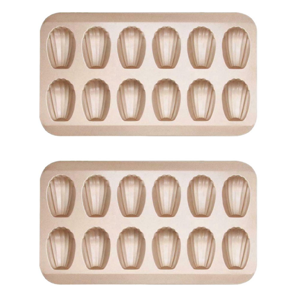 2X 12 Tazze Di Teglia Antiaderente Per Madeleine A Forma Di Conchiglia, Stampo In Acciaio Al Carbonio
