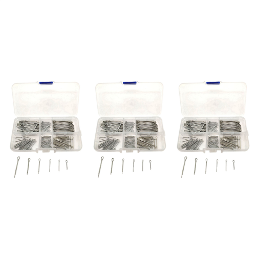 525Pc SPLIT PINS Cotter Fixings Set Assorted Sizes Zinc Plated Steel H