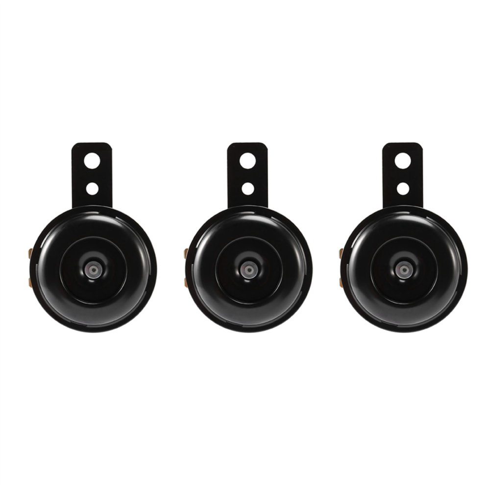 Clacson Elettrico Da 3 X 6 V Con Montaggio Nero Per Auto, Moto, Camion E Veicoli