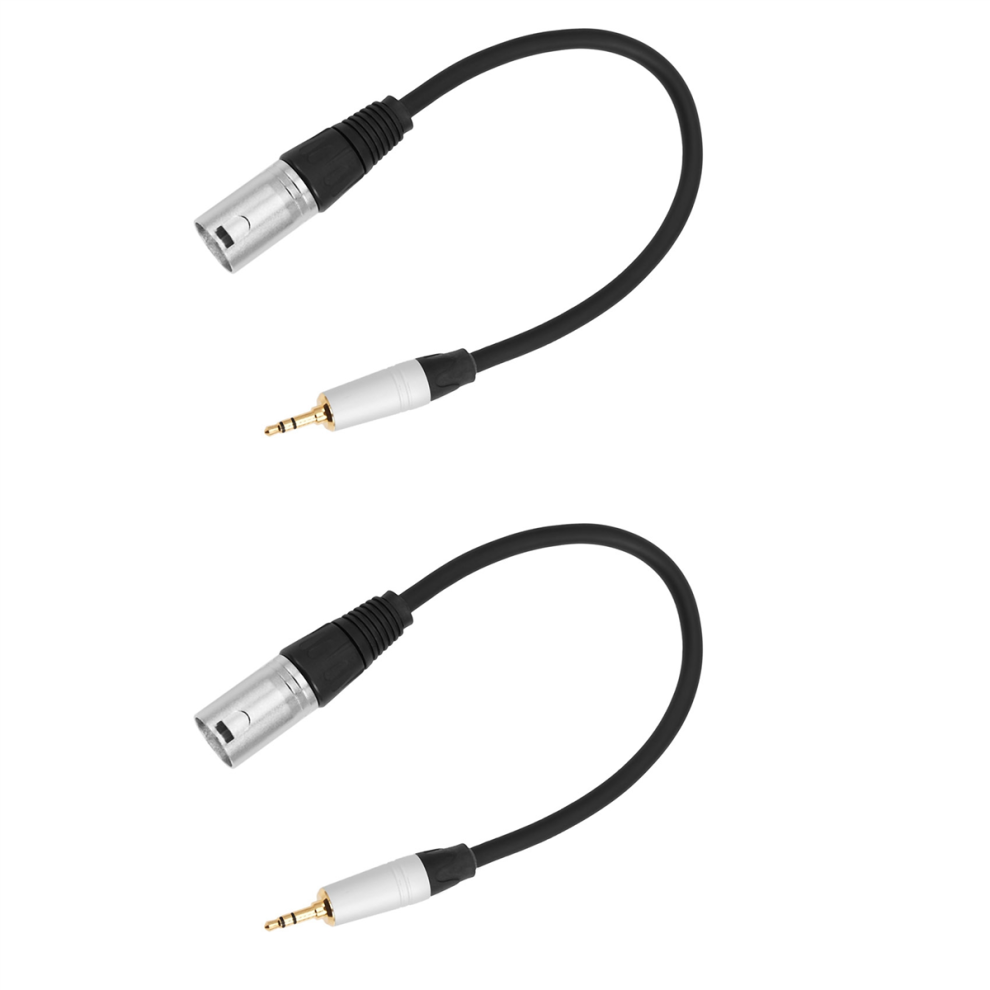 2X 0.3 Meters 3.5Mm Male Jack Plug To 3 Pin Xlr Shielded Stereo Cable 4854049592004