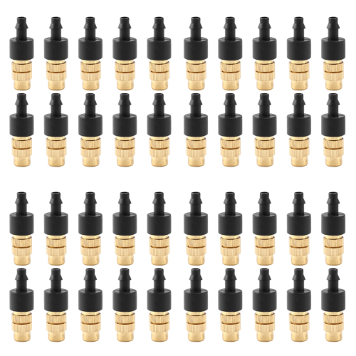 40 Pcs Adjustable Misting Nozzle for Gardening Sprinkle Brass Watering 1