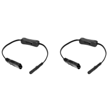 2X Power Extension Cord, Iec320 C7 to C8 Adapter Cord with Switch Cont