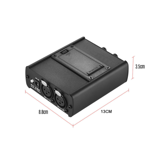 2X Προσωπικός Ενισχυτής Ακουστικών Monitor In-Ear με Εισόδους XLR 3,5 χιλ. 2