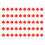 50 pezzi di galleganti da pesca da 1 pollice rosso/bianco 3