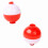 50 pezzi di galleganti da pesca da 1 pollice rosso/bianco 6