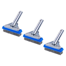 Cepillo de limpieza de piscinas 3X, equipo de pared inferior de alambre
