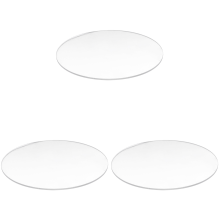 3x transparante 3 mm dikke spiegel acryl ronde schijf diameter: 85 mm