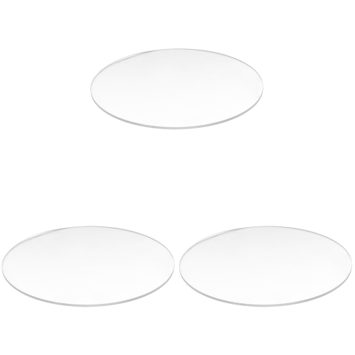 3X Transparent 3mm Thick Mirror Acrylic Round Disc Diameter:85mm