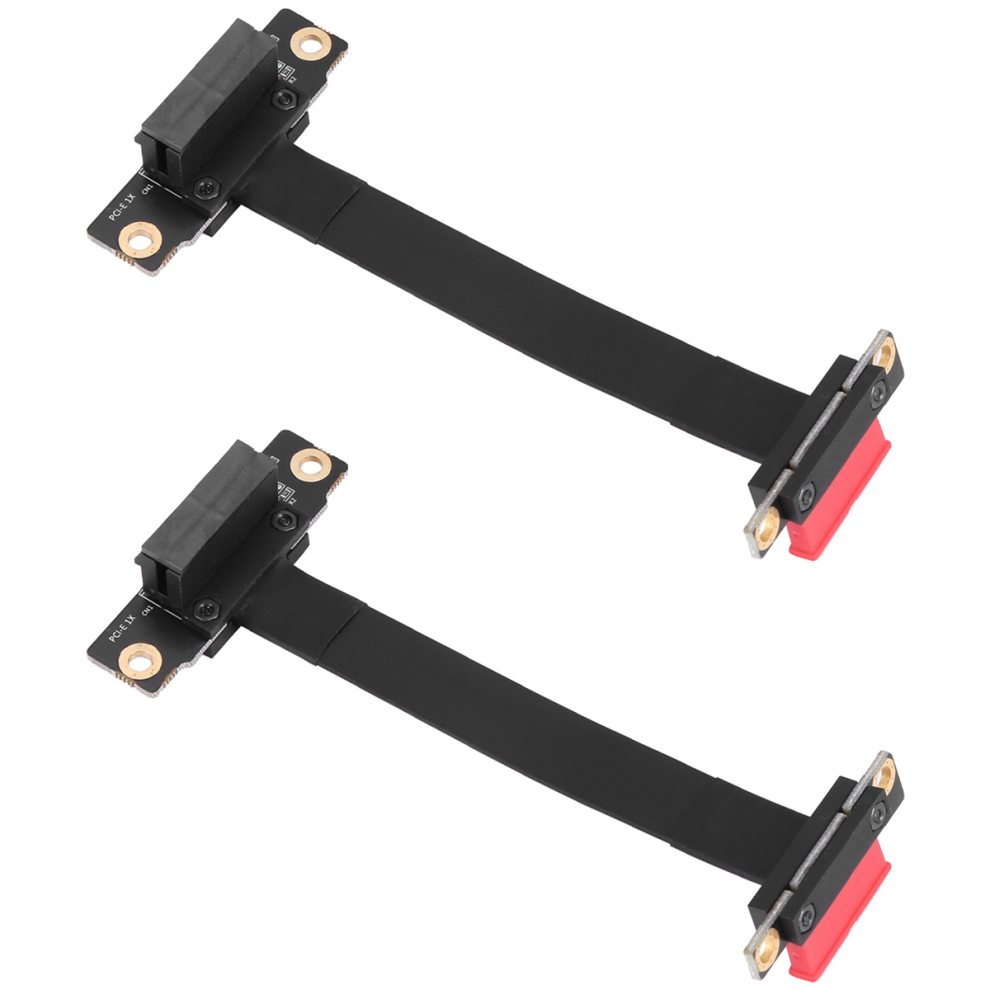2X Pcie X1 Riser Cable Dual 90 Degree Right Angle Pcie 3.0 To Extensio 4854049597108