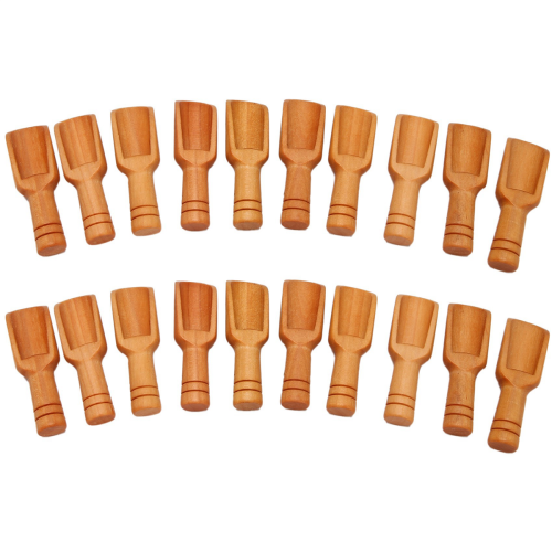20PCs Wooden Mini Scoop Salt Sugar Coffee Spoon Kitchen Cooking Tool 1