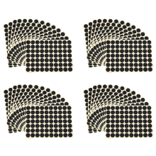4set 19mm Circles Round Code Stickers Self Adhesive Sticky Labels Blac