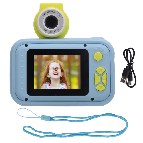 Caméra pour enfants 40 MP, objectif pivotant, 400 mAh, 32 Go, Bleu 1