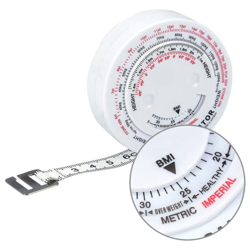 2X Körper Taille Maßband Runde BMI Tester für Messungen Gewicht Lo 2