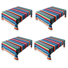 4X Mexican Blanket Sarape Picnic Rug Throw Tablecloth Hot Rod for Yoga