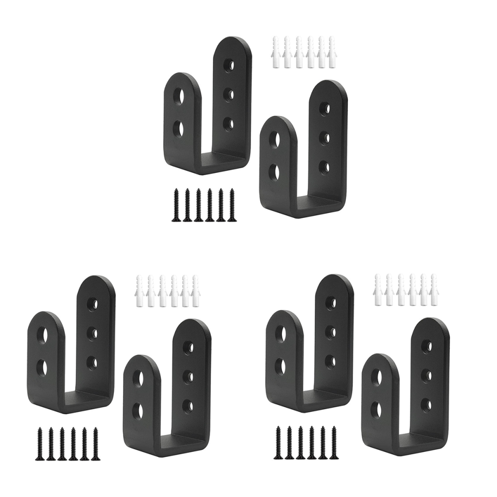 6 Pack Door U Brackets Open Bar Security For Home,Garage Reinforcement 4854049598983