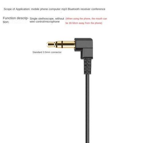 2X 3.5mm Spring Earphones Single Side Headphones Earbuds Wired Headset 2