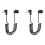 2X 3.5mm Spring Earphones Single Side Headphones Earbuds Wired Headset 2