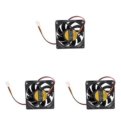 3 Pcs 70X70mm 12V 3-Pin PC Computer Case CPU DC Brushless Cooler Cooli