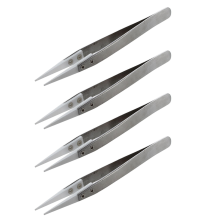 4 pinzette in ceramica - Punta appuntita resistente al calore