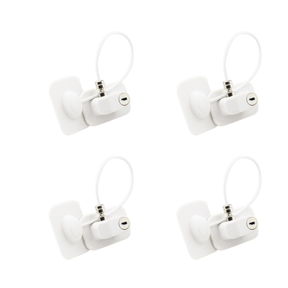 4X Baby Safety Window Restrictors With Lock Cable, No Screws Required Torribaly
