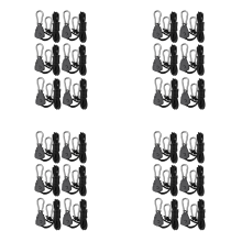 24 piezas de 1/8 de pulgada de alta resistencia ajustable crecimiento ligero trinquete cuerda percha,