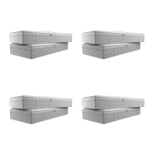 4x opvouwbare grote opbergdozen onder het bed, dikke ademende opbergbox voor onder het bed
