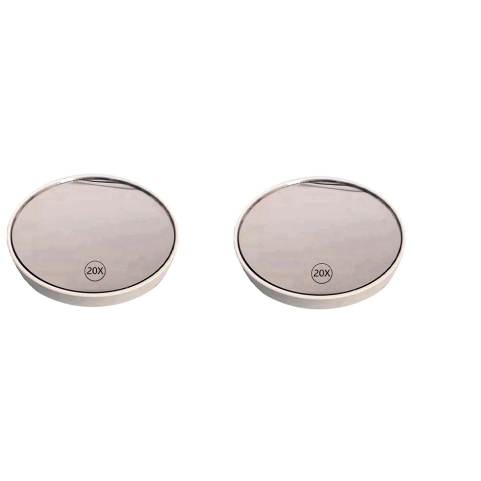 Torribaly 2Pcs Anti-Fog Magnifying Makeup Mirror Suction Cup Vanity 20X Handheld