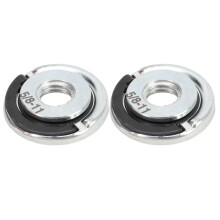 2 pezzi di dado per mola 5/8-11, flangia da 45 mm, argento