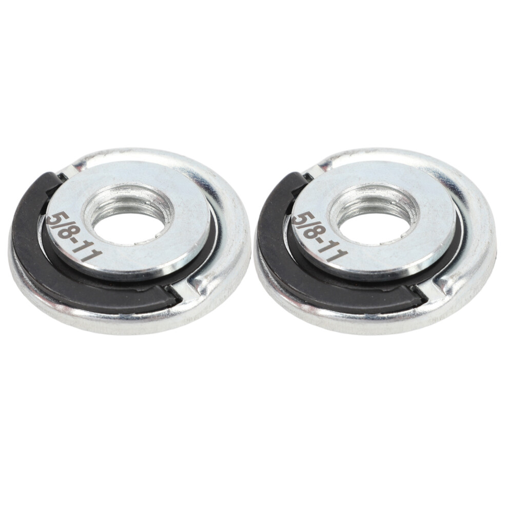Set Of 2 5/8Â11 Grinder Nuts Quick Release Flange Locking For Polishing Work 7631335139252