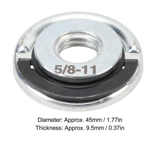 2 pezzi di dado per mola 5/8-11, flangia da 45 mm, argento 1