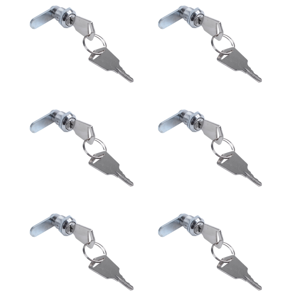 6X Cam Lock Desk Drawer 16Mm + 12 Keys For Arcade Cupboard Mailbox Fil 4854049507497