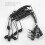 3 Pcs 3.5mm Spring Earphones Single Side Headphones Earbuds Wired Head 4