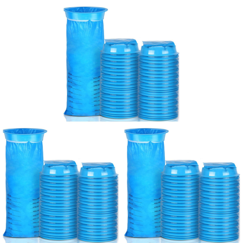 135 τεμάχια σακουλάκια εμετού των 1000 ml, μπλε ράβδος μιας χρήσης για ναυτία και έμετο 1